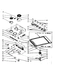 Main Top Section parts for Kenmore Range 103.9376860 (1039376860, 103 9376860) from AppliancePartsPros.com
