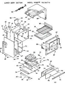 Lower Body Section parts for Kenmore Range 103.7847710 (1037847710, 103 7847710) from AppliancePartsPros.com