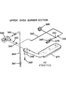 Upper Oven Burner Section parts for Kenmore Range 103.7847710 (1037847710, 103 7847710) from AppliancePartsPros.com