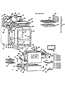 Body Section parts for Kenmore Range 103.7506666 (1037506666, 103 7506666) from AppliancePartsPros.com