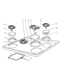 Cook Top Section parts for Kenmore Range 101.965630 (101965630, 101 965630) from AppliancePartsPros.com