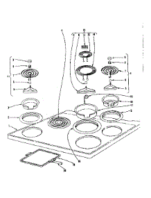 Cook Top Section parts for Kenmore Range 101.936620 (101936620, 101 936620) from AppliancePartsPros.com