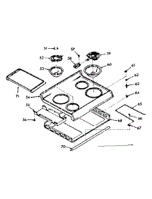 Main Top Section, Pan And Ring Kit parts for Kenmore Range 103.9177160 (1039177160, 103 9177160) from AppliancePartsPros.com
