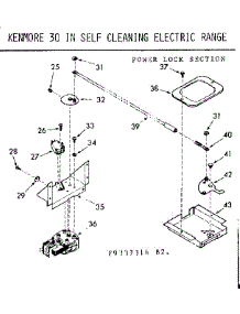 Power Lock Section parts for Kenmore Range 103.9337324 (1039337324, 103 9337324) from AppliancePartsPros.com