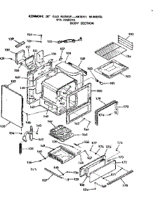Body Section parts for Kenmore Range 911.7268310 (9117268310, 911 7268310) from AppliancePartsPros.com