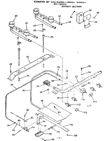 Burner Section parts for Kenmore Range 911.7268310 (9117268310, 911 7268310) from AppliancePartsPros.com