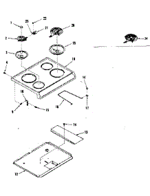 Main Top Section parts for Kenmore Range 911.9858510 (9119858510, 911 9858510) from AppliancePartsPros.com