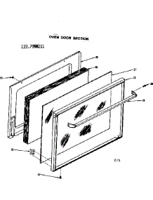 Oven Door Section parts for Kenmore Range 119.7098211 (1197098211, 119 7098211) from AppliancePartsPros.com