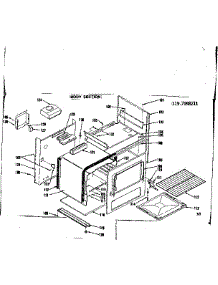 Body Section parts for Kenmore Range 119.7098211 (1197098211, 119 7098211) from AppliancePartsPros.com