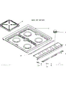 Main Top Section parts for Kenmore Range 119.7087640 (1197087640, 119 7087640) from AppliancePartsPros.com