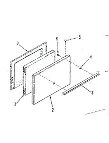 Oven Door Section (Model 911.7118710) parts for Kenmore Range 911.7138710 (9117138710, 911 7138710) from AppliancePartsPros.com