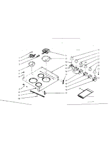 Main Top Section parts for Kenmore Range 103.9727021 (1039727021, 103 9727021) from AppliancePartsPros.com