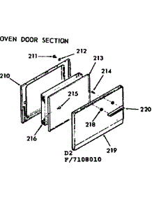Oven Door Section parts for Kenmore Range 911.7108010 (9117108010, 911 7108010) from AppliancePartsPros.com