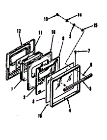 Oven Door Section parts for Kenmore Range 278.4018811 (2784018811, 278 4018811) from AppliancePartsPros.com