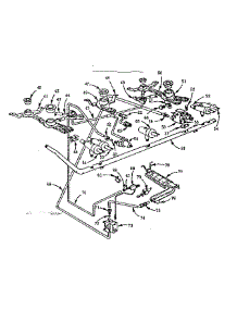 Burner Section parts for Kenmore Range 103.734610 (103734610, 103 734610) from AppliancePartsPros.com