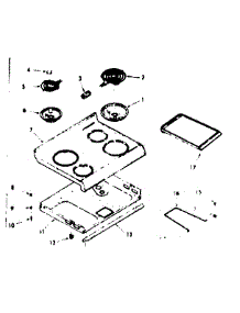 Main Top Section parts for Kenmore Range 103.9867362 (1039867362, 103 9867362) from AppliancePartsPros.com