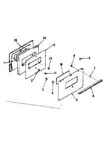 Oven Door Section parts for Kenmore Range 911.6158610 (9116158610, 911 6158610) from AppliancePartsPros.com