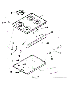 Main Top Section parts for Kenmore Range 911.6158610 (9116158610, 911 6158610) from AppliancePartsPros.com