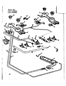 Burner Section parts for Kenmore Range 103.7335000 (1037335000, 103 7335000) from AppliancePartsPros.com