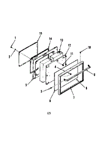 Oven Door Section (Model 911.6428412) parts for Kenmore Range 911.6428413 (9116428413, 911 6428413) from AppliancePartsPros.com