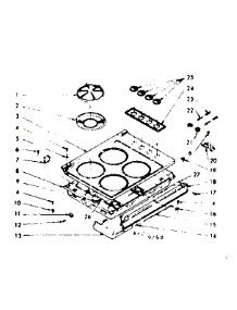 Main Top Section parts for Kenmore Range 103.7846801 (1037846801, 103 7846801) from AppliancePartsPros.com