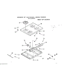 Main Top Section parts for Kenmore Range 911.7278311 (9117278311, 911 7278311) from AppliancePartsPros.com