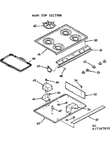 Main Top Section parts for Kenmore Range 103.7267810 (1037267810, 103 7267810) from AppliancePartsPros.com