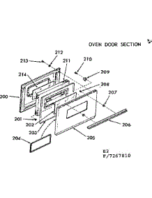 Oven Door Section parts for Kenmore Range 103.7267810 (1037267810, 103 7267810) from AppliancePartsPros.com