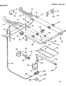 Burner Section parts for Kenmore Range 103.7267810 (1037267810, 103 7267810) from AppliancePartsPros.com