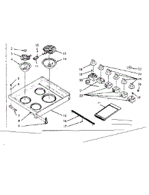 Main Top Section parts for Kenmore Range 103.9707041 (1039707041, 103 9707041) from AppliancePartsPros.com