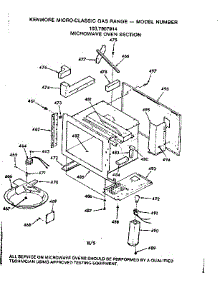 Microwave Oven Section parts for Kenmore Range 103.7907914 (1037907914, 103 7907914) from AppliancePartsPros.com