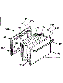 Lower Body Door Section parts for Kenmore Range 103.9857120 (1039857120, 103 9857120) from AppliancePartsPros.com