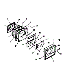 Upper Oven Door parts for Kenmore Range 278.4278591 (2784278591, 278 4278591) from AppliancePartsPros.com