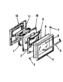 Lower Oven Door parts for Kenmore Range 278.4278591 (2784278591, 278 4278591) from AppliancePartsPros.com