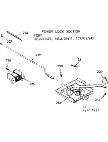 Power Lock Section parts for Kenmore Range 103.6417611 (1036417611, 103 6417611) from AppliancePartsPros.com