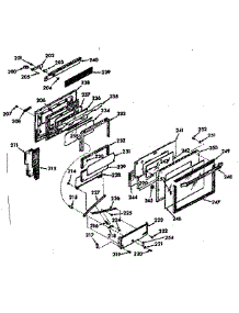 Oven Door Section parts for Kenmore Range 103.9867340 (1039867340, 103 9867340) from AppliancePartsPros.com