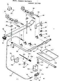 Burner Section parts for Kenmore Range 103.7288010 (1037288010, 103 7288010) from AppliancePartsPros.com