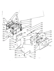 Oven Door Section parts for Kenmore Range 103.9377061 (1039377061, 103 9377061) from AppliancePartsPros.com