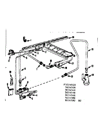 Burner Section parts for Kenmore Range 103.3036540 (1033036540, 103 3036540) from AppliancePartsPros.com