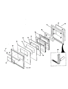 Lower Oven Door parts for Kenmore Range 850.4277540 (8504277540, 850 4277540) from AppliancePartsPros.com