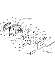 Oven Door Section parts for Kenmore Range 103.9347612 (1039347612, 103 9347612) from AppliancePartsPros.com