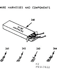 Wire Harness & Components parts for Kenmore Range 103.9347612 (1039347612, 103 9347612) from AppliancePartsPros.com
