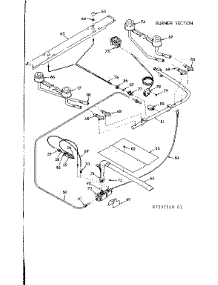 Burner Section parts for Kenmore Range 911.7257510 (9117257510, 911 7257510) from AppliancePartsPros.com
