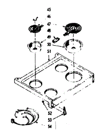 Main Top Section parts for Kenmore Range 103.9346603 (1039346603, 103 9346603) from AppliancePartsPros.com