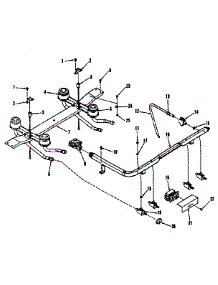 Top Burner Section parts for Kenmore Range 911.7318810 (9117318810, 911 7318810) from AppliancePartsPros.com