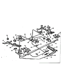 Burner Section parts for Kenmore Range 103.252010 (103252010, 103 252010) from AppliancePartsPros.com