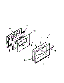 Oven Door parts for Kenmore Range 911.9278412 (9119278412, 911 9278412) from AppliancePartsPros.com