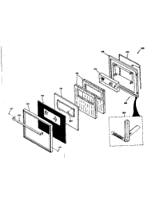 Lower Oven Door parts for Kenmore Range 850.4277590 (8504277590, 850 4277590) from AppliancePartsPros.com