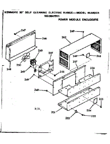 Power Module Enclosure parts for Kenmore Range 103.9647911 (1039647911, 103 9647911) from AppliancePartsPros.com