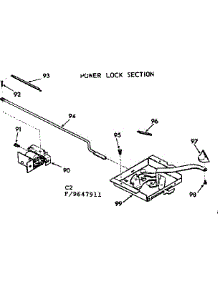 Power Lock Section parts for Kenmore Range 103.9647911 (1039647911, 103 9647911) from AppliancePartsPros.com